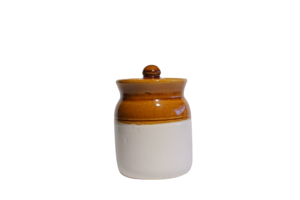 Ceramic Jars with Lid and Multipurpose Barni for chutney | Pickle |Spice Storage Container| dining Table Container Set [500 ml]