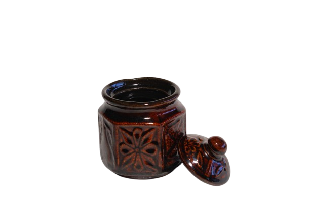 VINS Ceramic Pickle Jar 500 ml (Brown & Black )