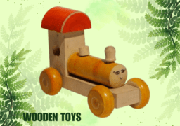 Handmade Wooden Train Engine Idol Set | Organic Color | Home Decor Showpiece | Gift | Set of1 pcs