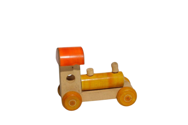 Handmade Wooden Train Engine Idol Set | Organic Color | Home Decor Showpiece | Gift | Set of1 pcs