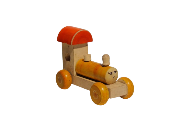 Handmade Wooden Train Engine Idol Set | Organic Color | Home Decor Showpiece | Gift | Set of1 pcs