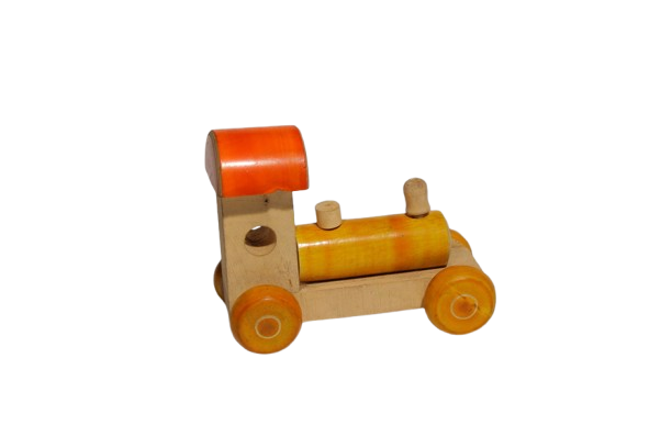 Handmade Wooden Train Engine Idol Set | Organic Color | Home Decor Showpiece | Gift | Set of1 pcs