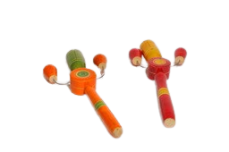 Mann Vaasam Wooden Shaker Toys | Colorful Wooden Musical Toys | TikTik Set of 2