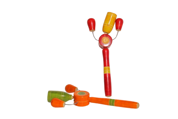 Mann Vaasam Wooden Shaker Toys | Colorful Wooden Musical Toys | TikTik Set of 2