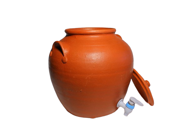 Mann Vaasam Clay Water Pot | Matka | Water Jar | 12 Ltr. with water Cup