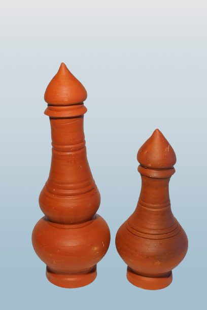 Mann Vaasam Terracotta Temple Top Kalasam 2 step Kumpa Kalasm | Pooja Multiple Selection  