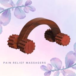 Vins Wooden Hand 4 Wheel Massager Roller | Relaxation | Improved Blood Circulation | Acupressure & Acupressur Massager for Men & Women 