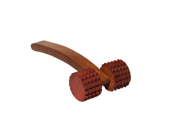 Vins Handmade Wooden 2 Wheel Massager Roller | Improved Blood Circulation Set of 1