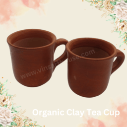 Handmade Clay Cups Set of 2, 150 ML Earthen Glass for Drinking ...
