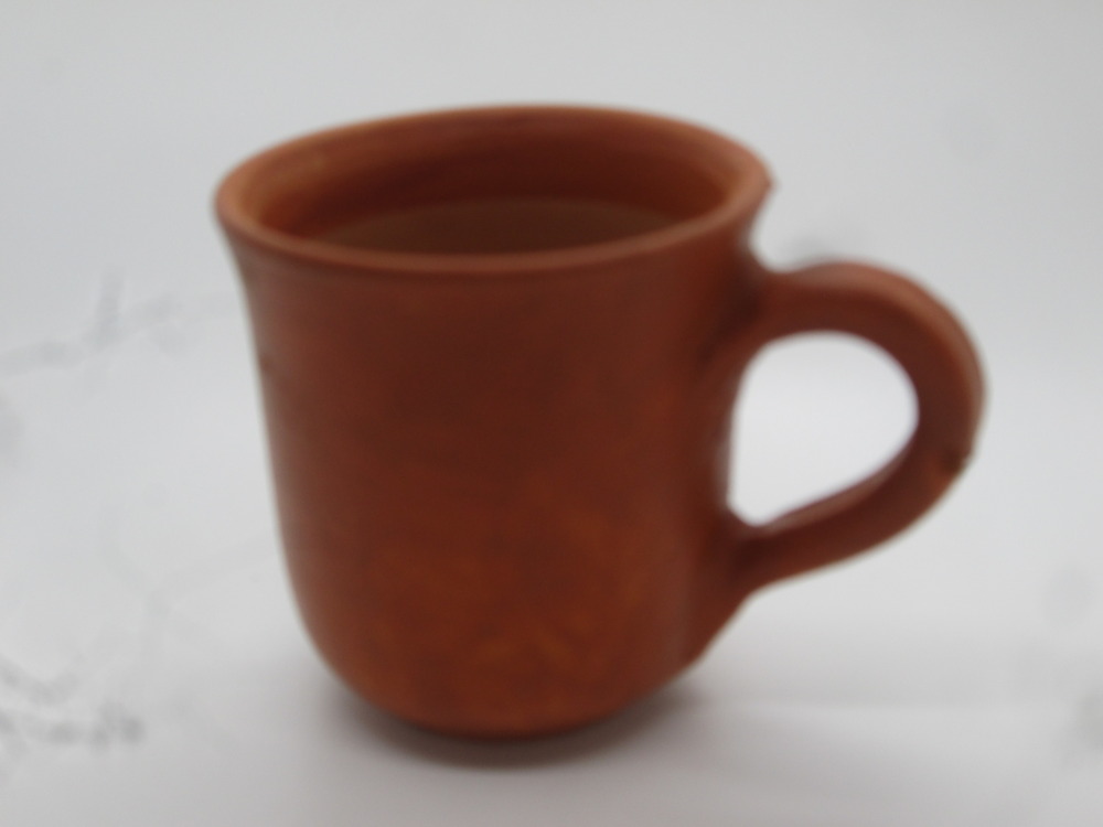 Handmade Clay Cups Set of 2, 150 ML Earthen Glass for Drinking Water Milk Tea Coffee Serving Cup Mitti Ke Glass