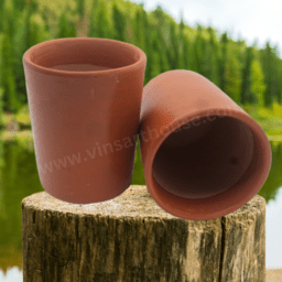 Mann Vaasam Clay Glass | Clay Water Cup set of 2