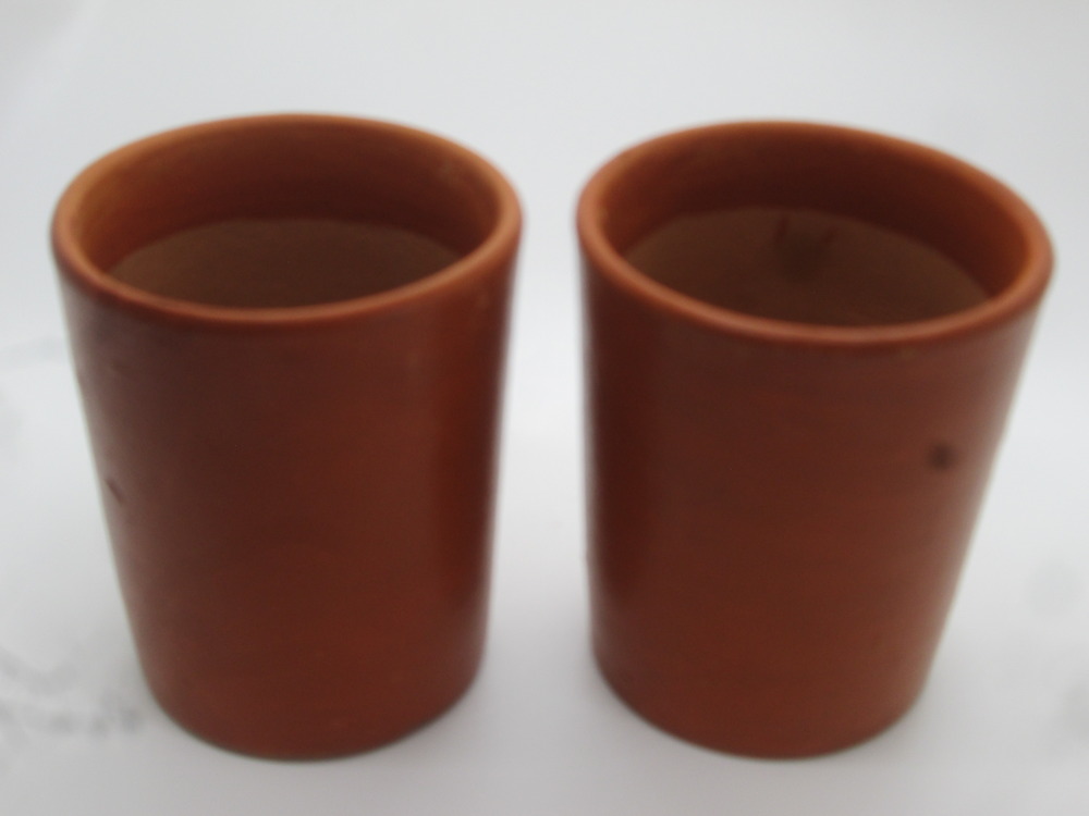 Mann Vaasam Clay Glass | Clay Water Cup set of 2