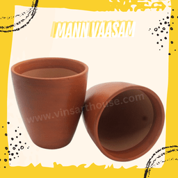 Mann Vaasam Clay Lassi Cup | Water & Juice Cup set of 2