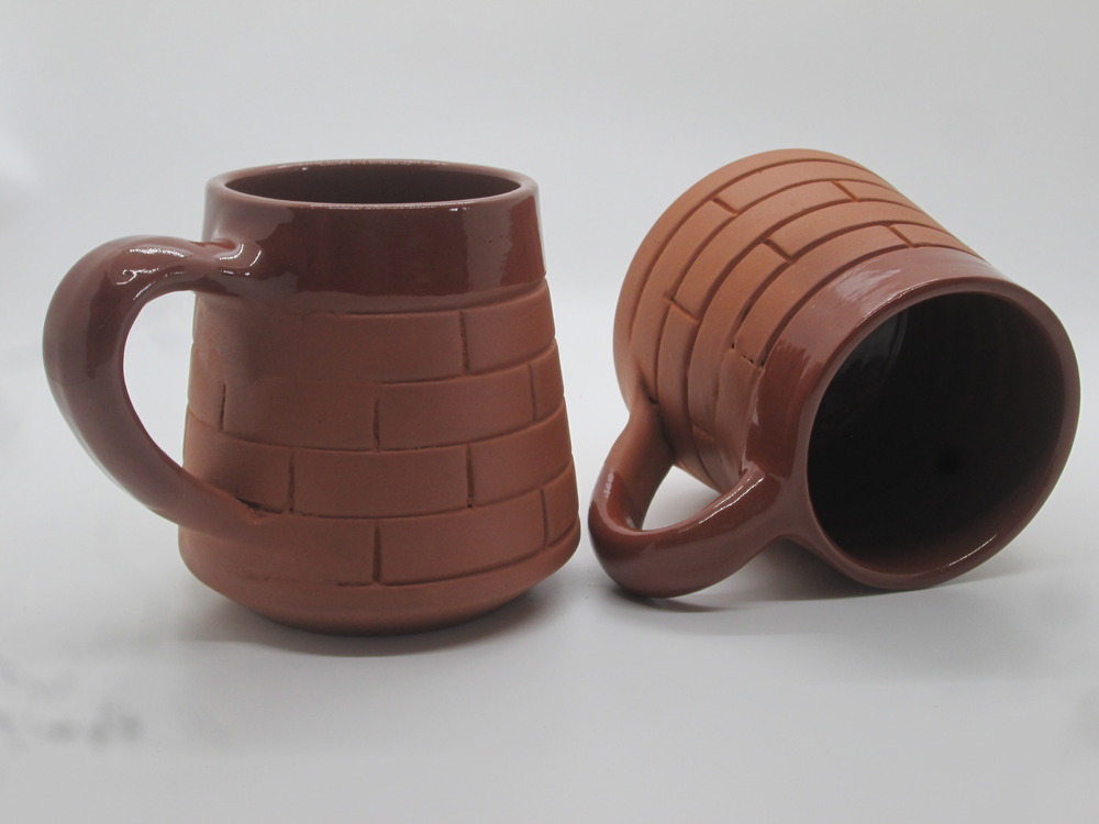 Terracotta Coffee Mug | Organic clay Tea Cup set of 2