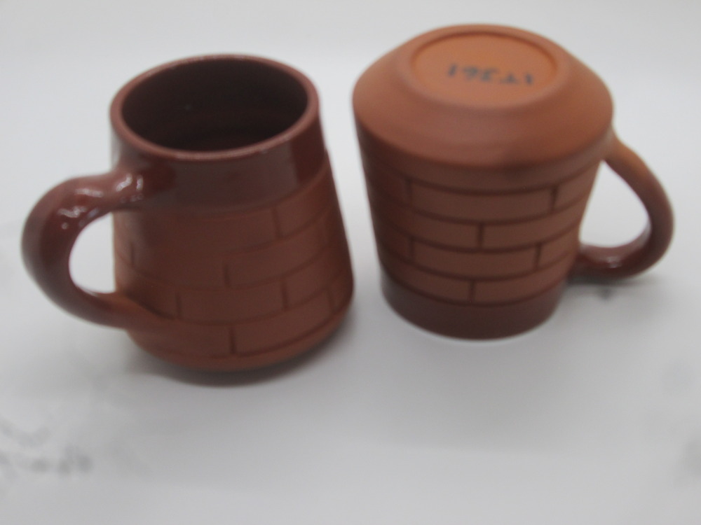 Terracotta Coffee Mug | Organic clay Tea Cup set of 2