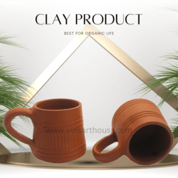 Mann Vaasam Pack of 2 Earthenware Natural Clay Tea Cup | Coffee cup 