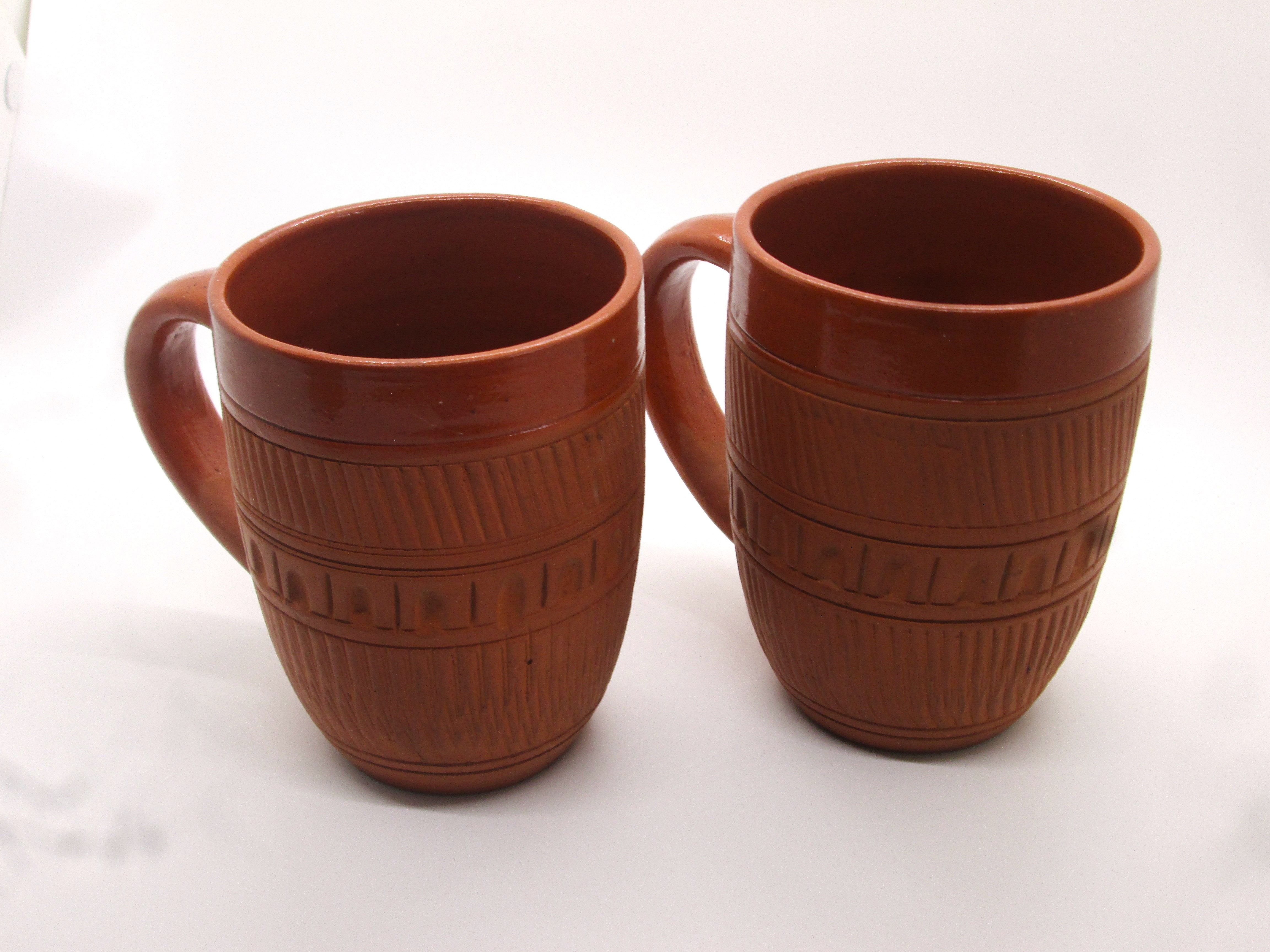 Vins Handmade Mug Clay Utensils for Summer inner Ceramic Coated coffee Mug 200 ml set of 2