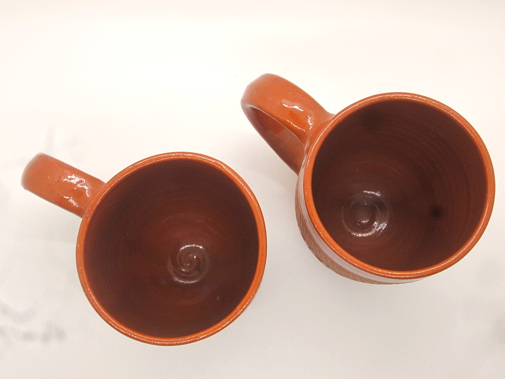 Vins Handmade Mug Clay Utensils for Summer inner Ceramic Coated coffee Mug 200 ml set of 2