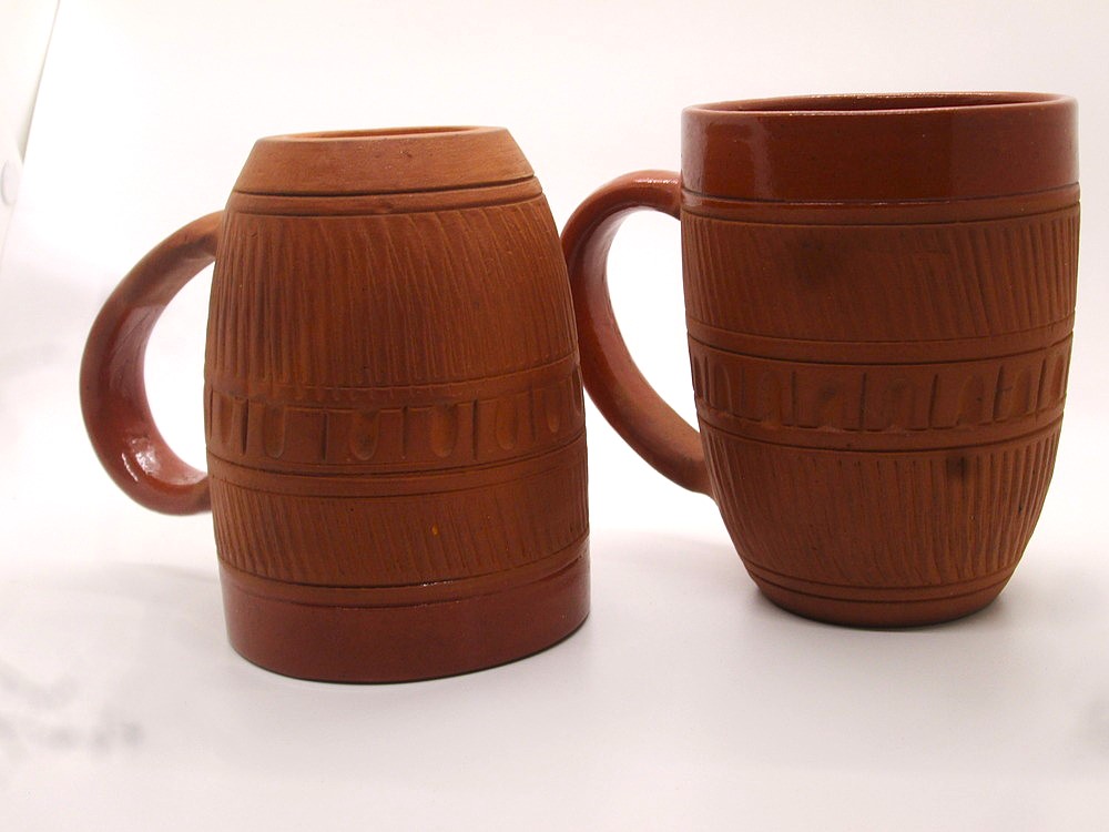 Vins Handmade Mug Clay Utensils for Summer inner Ceramic Coated coffee Mug 200 ml set of 2