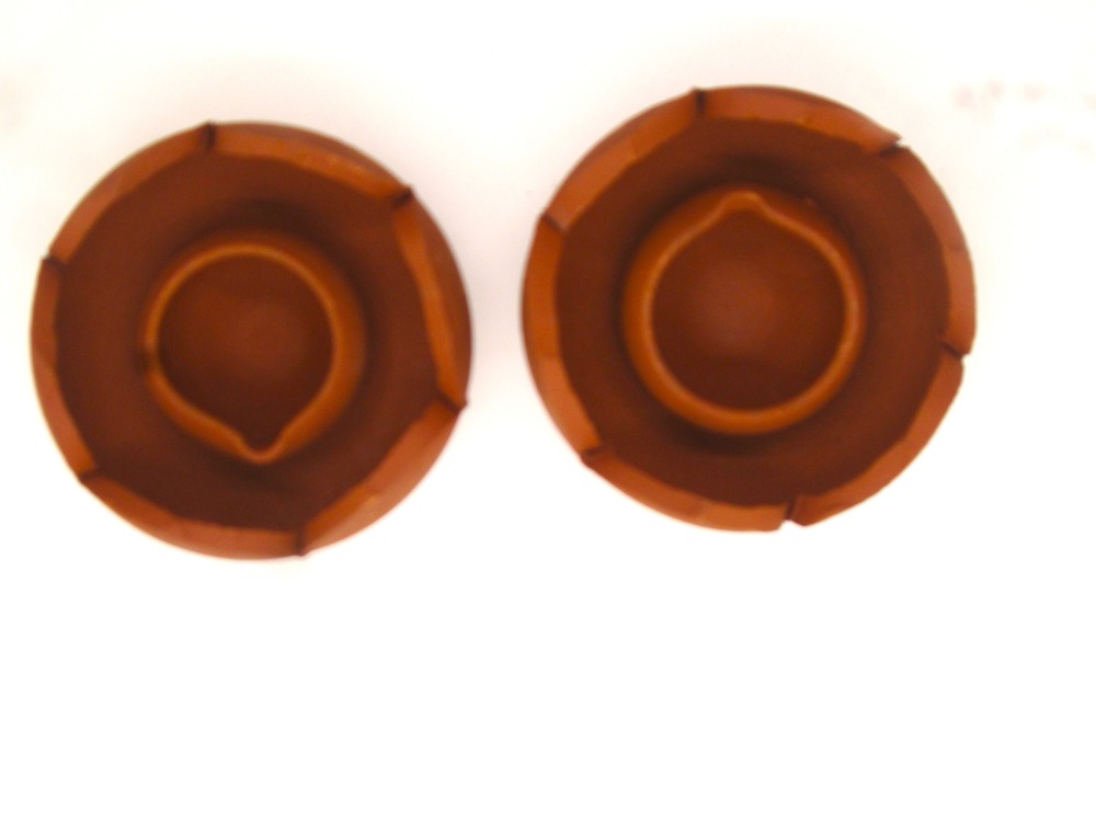 Mann Vaasam Thamarai Clay Diya for Home and Wall Decoration, Karthigai Deepam, Diwali, Hand Made Clay Vilakku for Pooja - Set of 2 