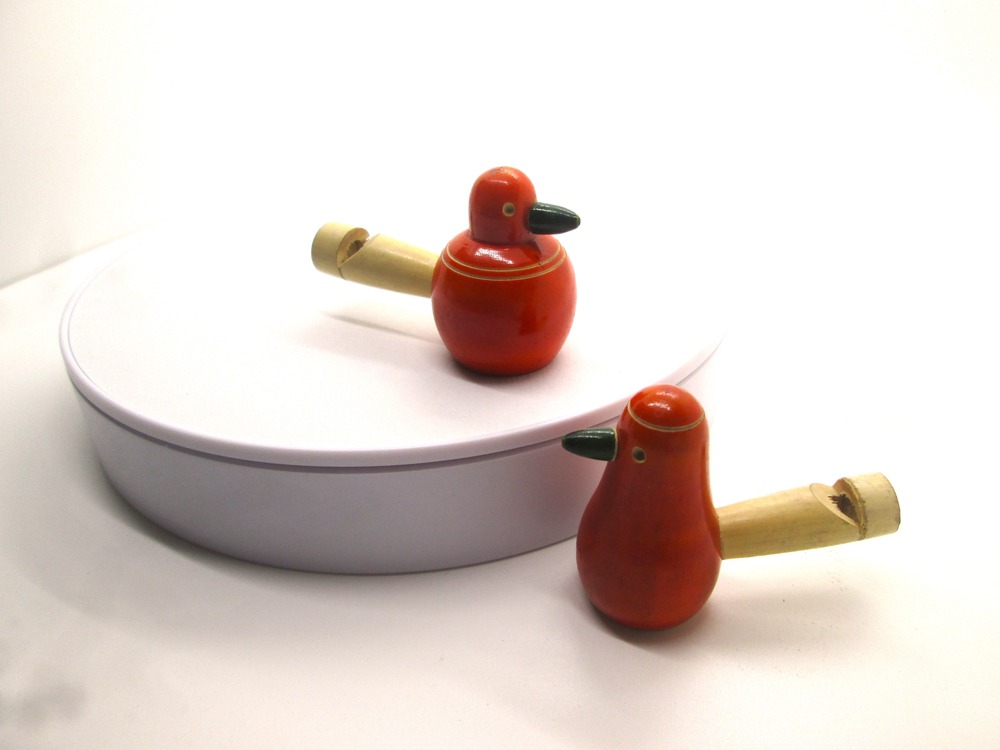  Vins Channapatna Toys Wooden Bird Whistle for Kinds Pack of 2