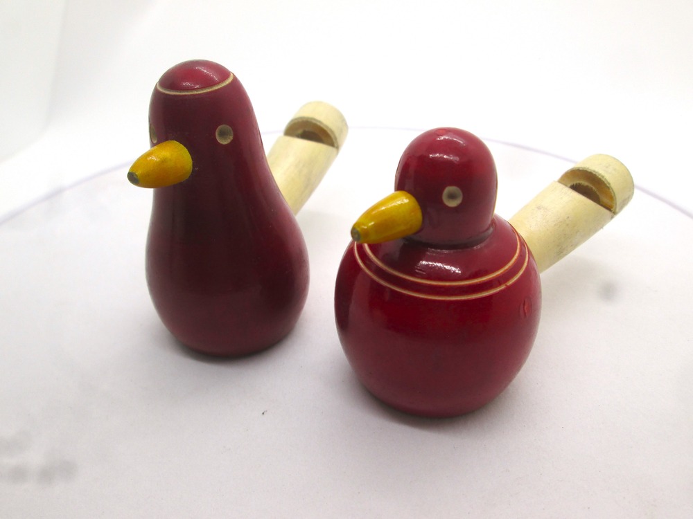 Channapatna Toys Wooden Bird Whistle Toy for Kids Set of 2 pcs | Discover Sounds