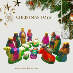 Pop Christmas Nativity Decoration Figures set 4 inch | Standard Multicolor 18 pcs