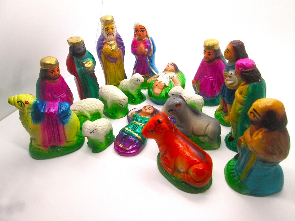 Pop Christmas Nativity Decoration Figures set 4 inch | Standard Multicolor 18 pcs