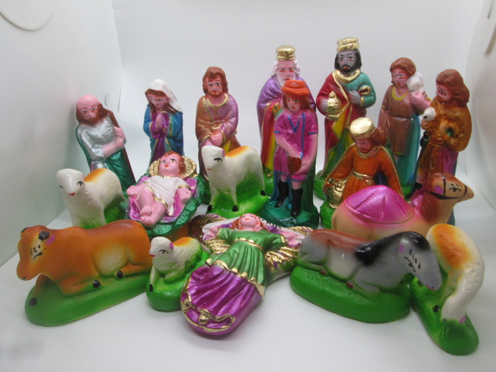 18 Piece premium Pop | Christmas Nativity crib set | Kudil set | Christmas Decor 5 inch Set