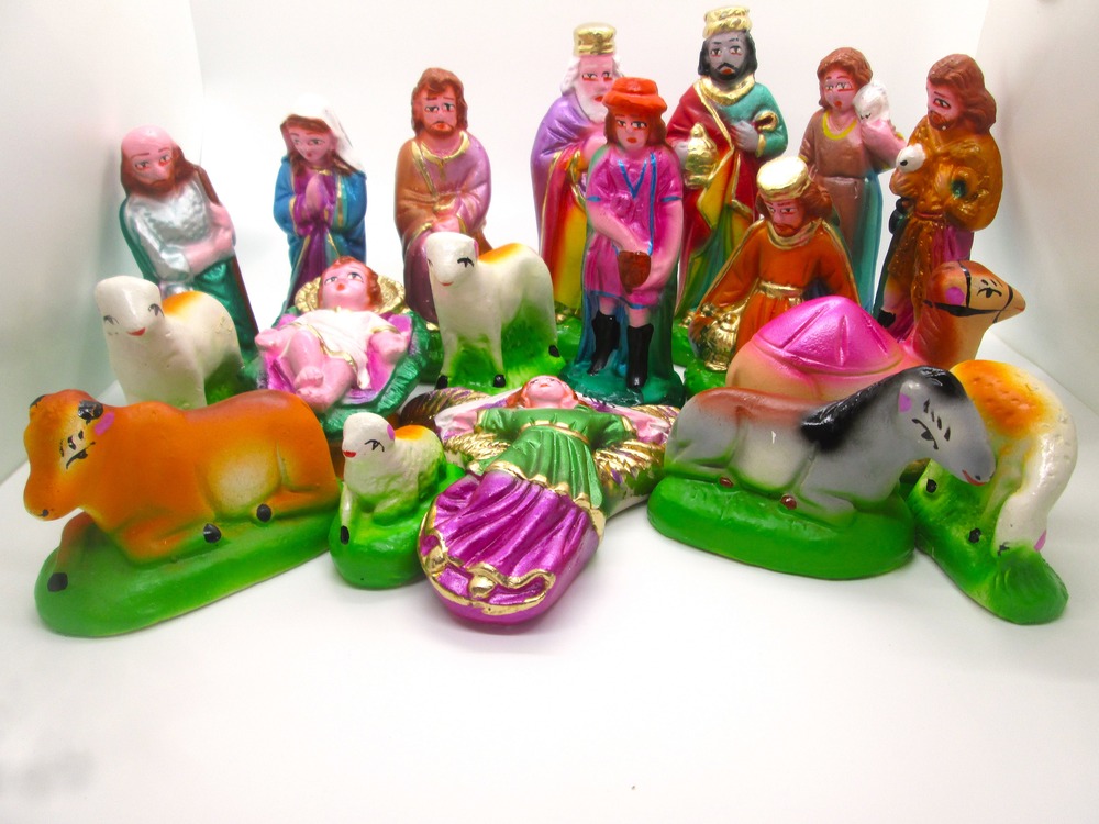 18 Piece premium Pop | Christmas Nativity crib set | Kudil set | Christmas Decor 5 inch Set