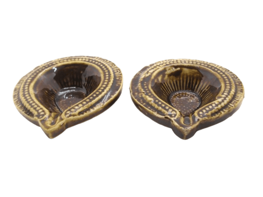 Graceful Fancy Diyas Festival Diwali Ceramic Diya Pack of 2 VAH Home Decor