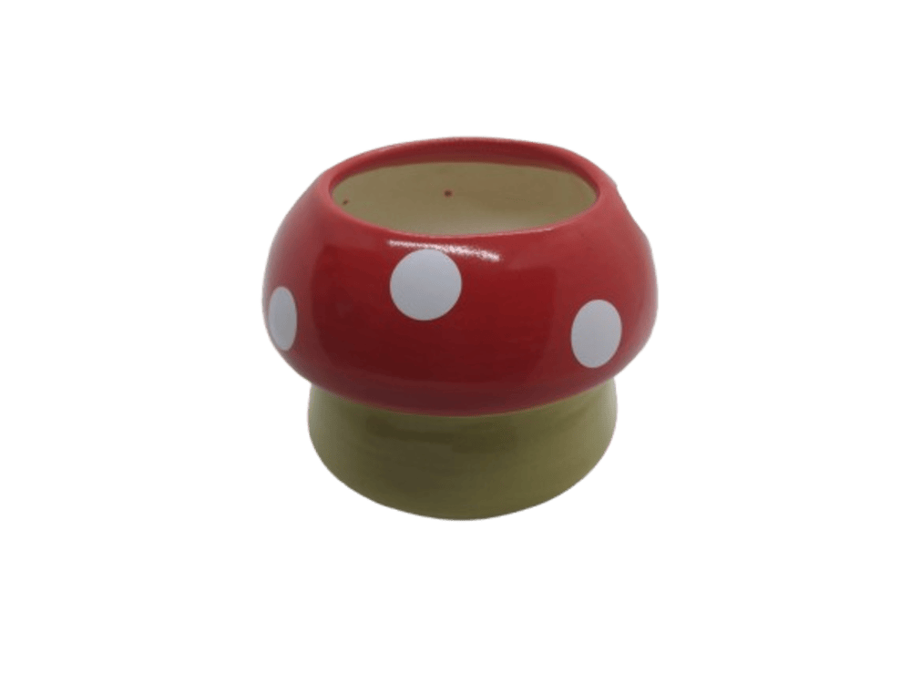  Mushroom Design Ceramic Plant Pot | Decorative Premium Container Flower Pot for Living Room | Kids Room | Bed Room | Hall | Kitchen | Gardening