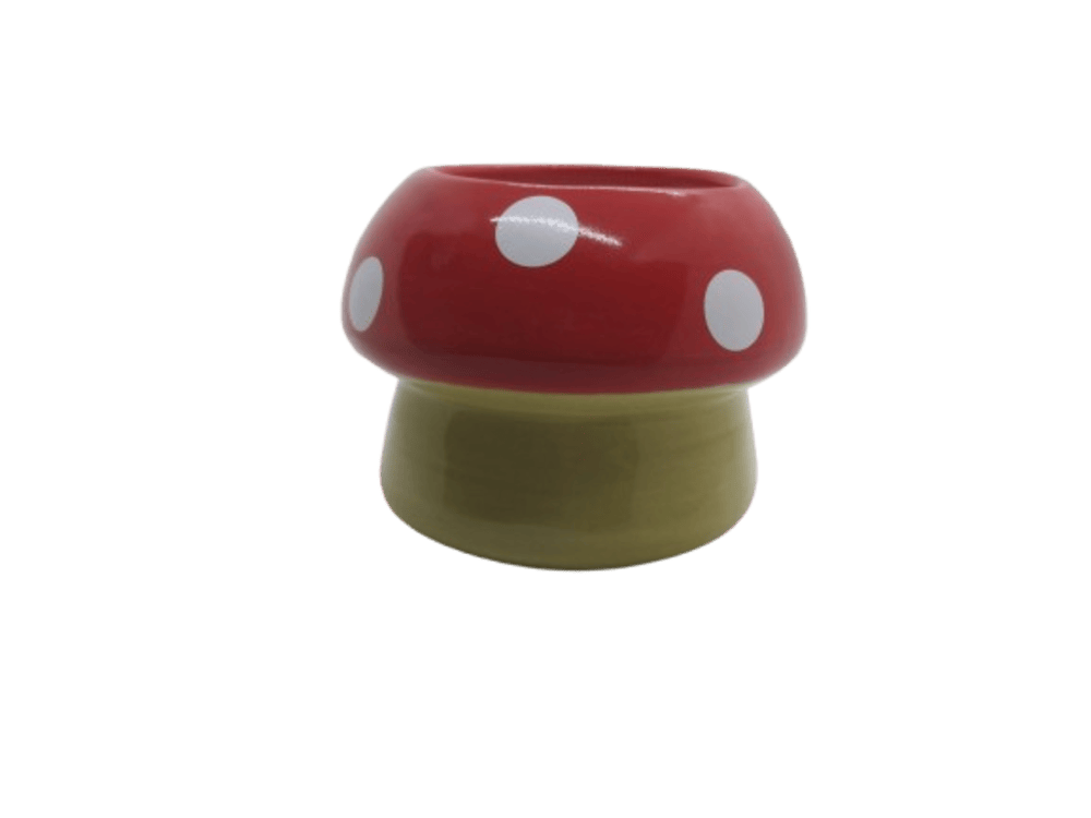  Mushroom Design Ceramic Plant Pot | Decorative Premium Container Flower Pot for Living Room | Kids Room | Bed Room | Hall | Kitchen | Gardening