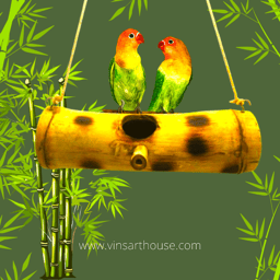 Mann Vaasam Wall Hanging Bamboo nest Bird House | Hanging Wall Mounting | Tree Mounting