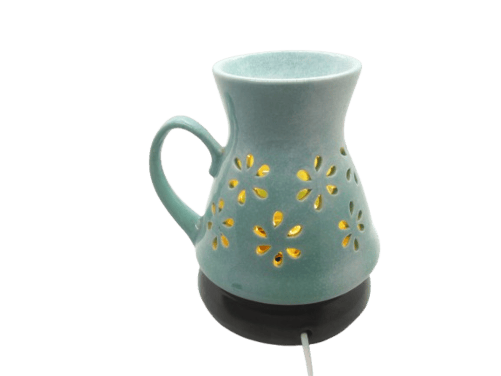 Handcrafted Ceramic Electric Lamp Shaped Aroma Diffuser| Aroma Oil Burner for Aromatherapy| Home Decor and Fragrance with Aroma Oils