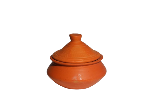 Mann Vaasam Handmade Earthen Clay Curd Pot | Pot with Lid | 500ml