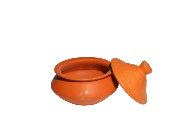 Mann Vaasam Handmade Earthen Clay Curd Pot | Pot with Lid | 500ml