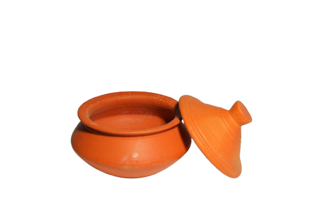 Mann Vaasam Handmade Earthen Clay Curd Pot | Pot with Lid | 500ml