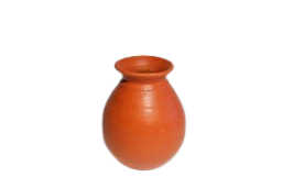 Terracotta Clay Natural Colored Handicrafts Vase Showpiece | Medium Size 