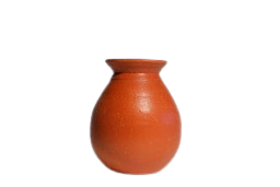 Terracotta Clay Natural Colored Handicrafts Vase Showpiece | Medium Size 