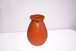 Vins Terracotta Clay Natural Colored Handicrafts Showpiece Vase | Medium | Brown Clay