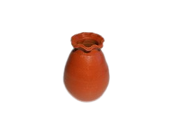 Vins Terracotta Clay Natural Colored Handicrafts Showpiece Vase | Medium | Brown Clay