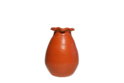 Vins Terracotta Clay Natural Colored Handicrafts Showpiece Vase | Medium | Brown Clay