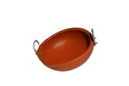 Mann Vaasam Medium Aluminum Handle Kadai Earthenware Kadhai 500ml   