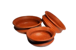 Set of 3 Tamil Nadu Traditional South Indian Village Pottery Clay Pot for Cooking | Earthen Cookware