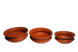 Set of 3 Tamil Nadu Traditional South Indian Village Pottery Clay Pot for Cooking | Earthen Cookware