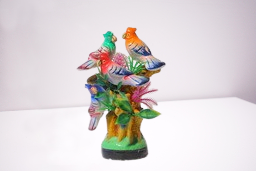 Vins Terracotta Clay Handmade Tree with Birds Showpiece Home Decor & Gift Item Decorative Showpiece on branch 4 Birds