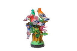 Vins Terracotta Clay Handmade Tree with Birds Showpiece Home Decor & Gift Item Decorative Showpiece on branch 4 Birds