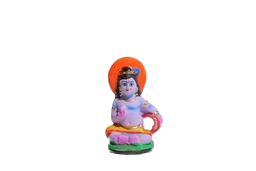 Handcrafted Goddess Butter pot Krishna 4inch Clay Idol Golu Doll for Krishna Jayanth Navaratri Puja | Lakshmi pooja Religious Idols 