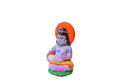 Handcrafted Goddess Butter pot Krishna 4inch Clay Idol Golu Doll for Krishna Jayanth Navaratri Puja | Lakshmi pooja Religious Idols 